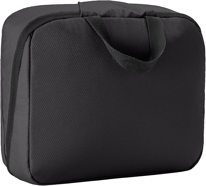 Eagle Creek Pack-It Hanging Toiletry Kit - Dual Compartment Toiletry Kit for Keeping Small Items Organized - Water Resistant - Top Grab Handle - Zipper Pouch - Black