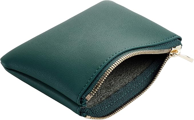 Chelmon Vegan Leather Coin Purse Pouch Change Purse With Zipper For Men Women