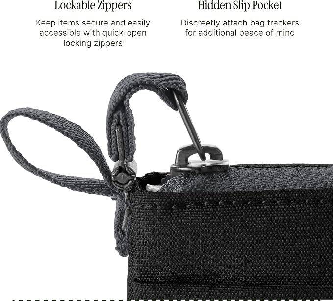 Eagle Creek Stash RFID Wallet – Slim Travel Wallet with RFID Blocking – Secure Passport, Cards & Cash – Lightweight, Water-Resistant Nylon – Zipper Closure – Unisex Design - Black