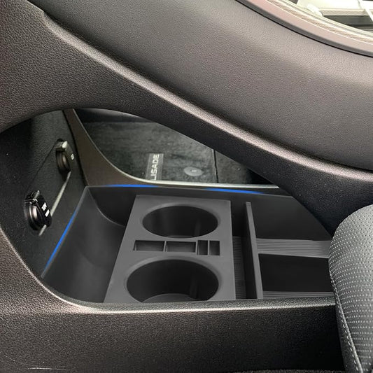 SHAOHAO 2024 2025 Palisade Lower Organizer Tray for 2023 2024 2025 Hyundai Palisade SE, SEL, XRT, Limited, Calligraphy Under Organizer Palisade 2024 2025 Accessories Insert Storage with Cup Holder