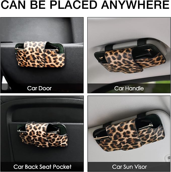 Sunglass Holder for Car Visor Glasses Case Non-Slip Clip Universal for Sunglasses Eyeglasses Car Interior Accessory