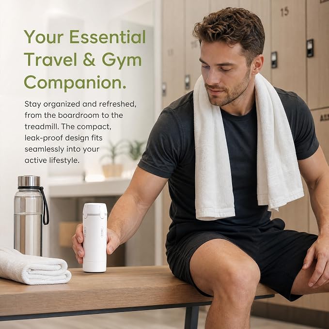 4 in 1 Travel Dispenser Bottle Set, Leak-Proof, Lightweight, Refillable Squeeze Bottles for Travel Toiletries (White)