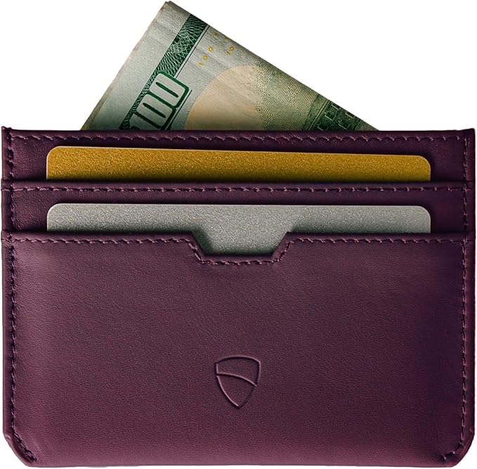 Vaultskin MOORGATE Slim Card Holder – Minimalist Leather Wallet with RFID Blocking, Front Pocket Credit Card Case for Men & Women