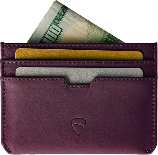 Vaultskin MOORGATE Slim Card Holder – Minimalist Leather Wallet with RFID Blocking, Front Pocket Credit Card Case for Men & Women