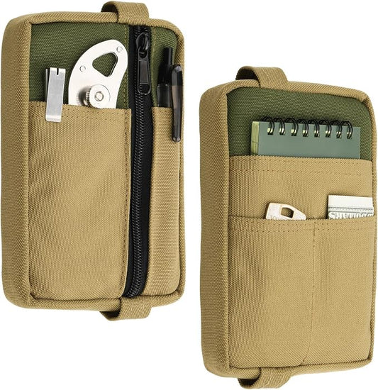 EDC Organizer Pouch for Men, Oxford Fabric EDC Pocket Organizer Multitool Pocket Pouch Small Storage Bag for Multi-Tool, Flashlight, Pen, Credit Card, Cash, Notebook
