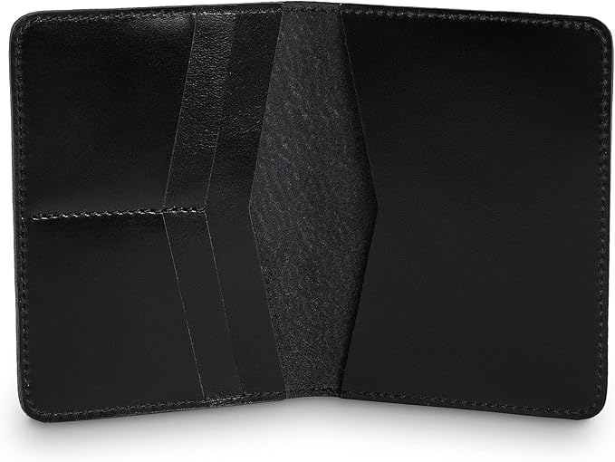 PEGAI Personalized Leather, Passport Holder For Travel | Handmade Passport Wallet Cover Case | Travel Document Holder, Passport Cover for Men, Women, and Family | Pike (Dexios Black)