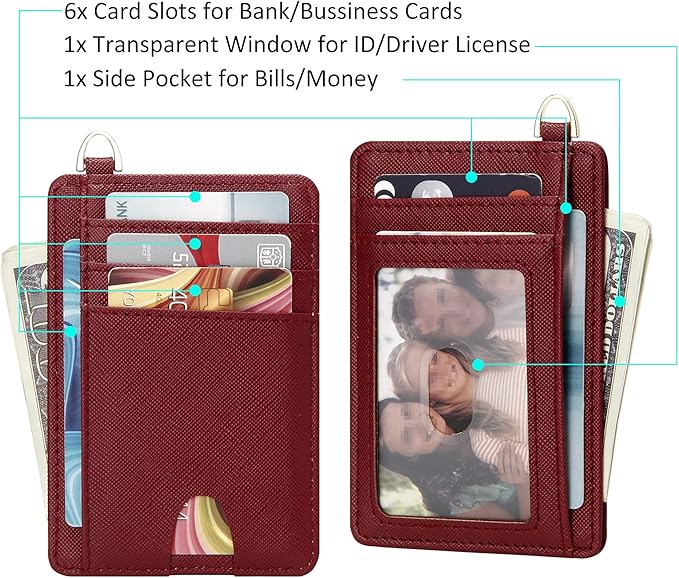 GEEAD Slim Minimalist Front Pocket RFID Blocking Card Holder Wallets for Men & Women