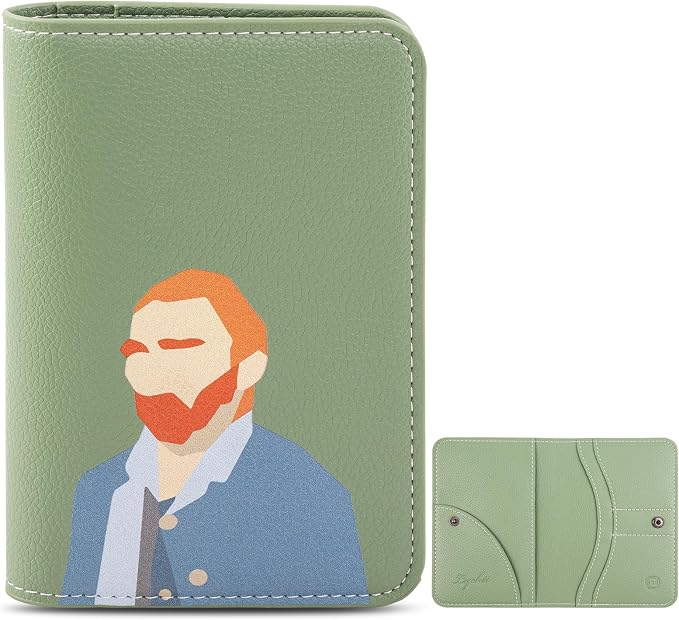 Lychii Slim Passport Holder RFID Blocking Travel Wallet - PU Leather Protector Case for Quick TSA Access, Secure Boarding Passes & ID Cards for Men Women International Travel