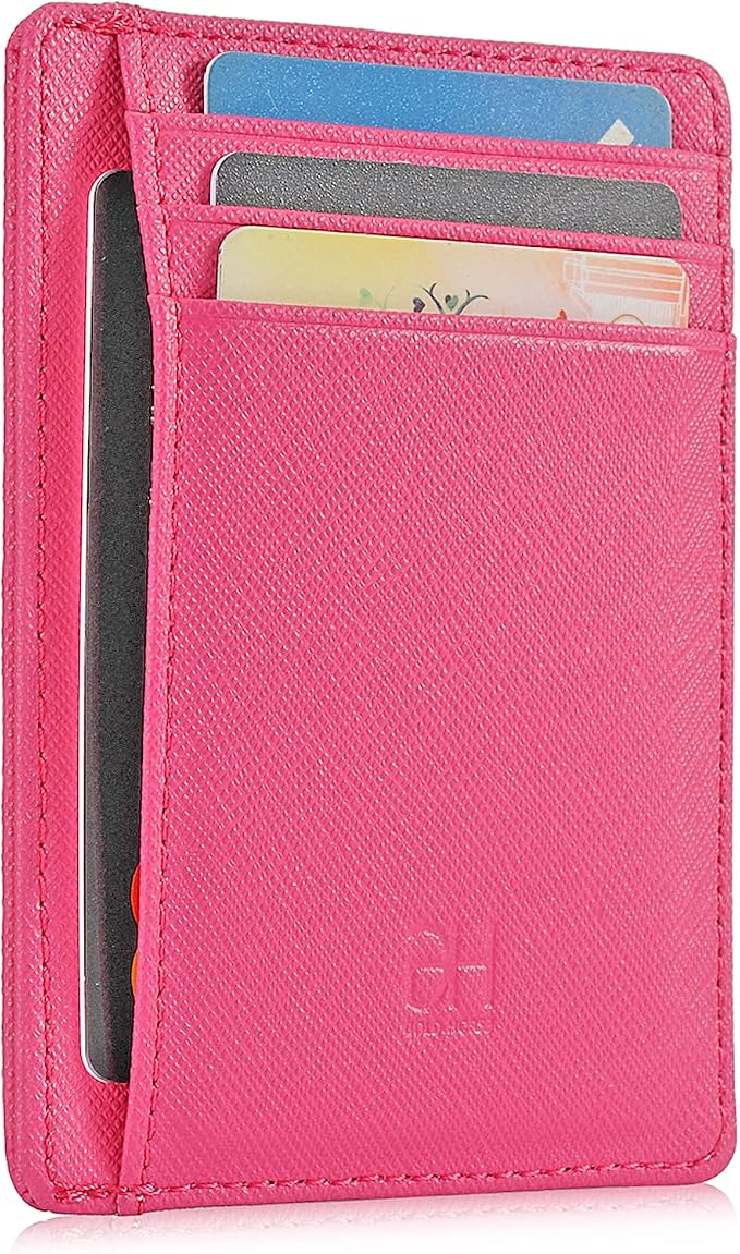 GH GOLD HORSE Slim RFID Blocking Card Holder Minimalist Leather Front Pocket Wallet for Women | Slim
