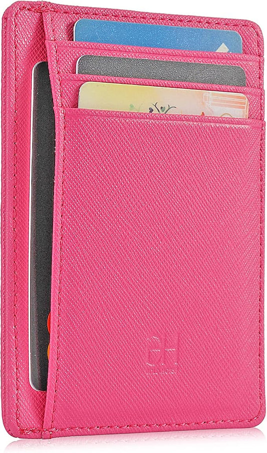 GH GOLD HORSE Slim RFID Blocking Card Holder Minimalist Leather Front Pocket Wallet for Women | Slim