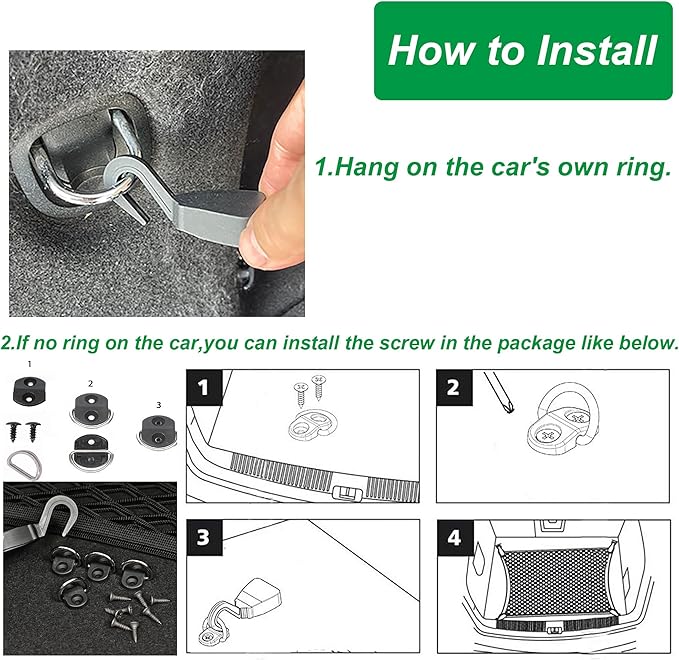 Elastic Cargo Net for SUV, Trunk Net with Hook, Car Net for Trailer, Truck Bed Netting Cover Storage,40"x 24" Stretch to 79"x43"for Universal Organizer, Luggage Cover