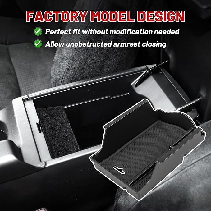RED WOLF Armrest Storage Container Insert Organizer Secondary Glove Box Center Console Tray For Lexus CT CT 200h 2011-2017