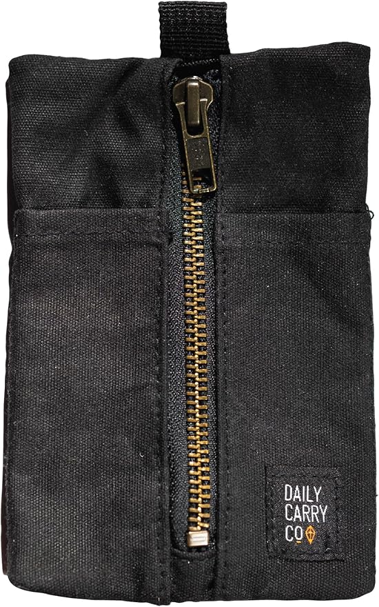 EDC Canvas Pouch (EDC Canvas Pouch, Pocket Organizer, Mighty Pouch for Men, EDC Bags with Velcro, Small Tool Pouch, Utility Pouch for Multitools, Waxed Compact Organizer