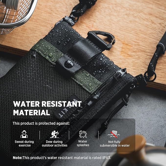 VULKIT RFID Blocking Travel Wallet for Men, Water Resistant Passport & Phone Holder with Detachable Lanyard and Key Ring, Lightweight Zipper Travel Wallet