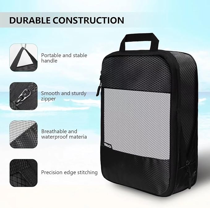 Compression Packing Cubes for Suitcases,5 Set Travel Essentials, Lightweight Luggage Organizer Bags, Travel Cubes for Carry on