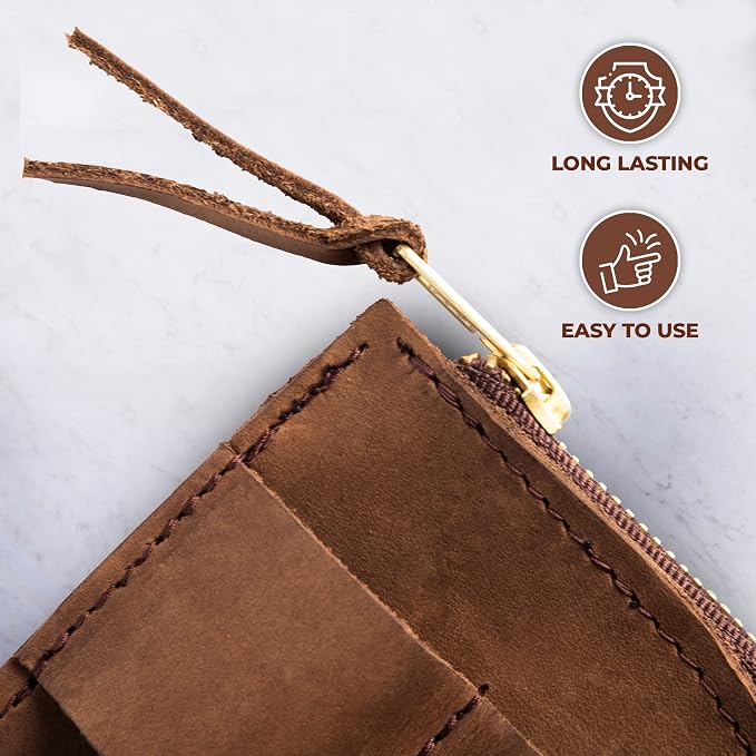 Trailside Leather EDC Pocket Organizer | Card Holder and Cash Organizer with Slots for Knives, Flashlights, or Pens | EDC Wallet | Made in USA