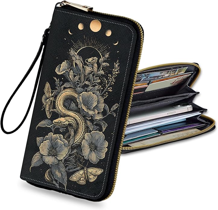 Wristlet Wallet for Women, RFID Blocking Phone Wallet, Large Capacity Zip Around Clutch, Fits iPhone 15 Pro Max, Travel Organizer Purse