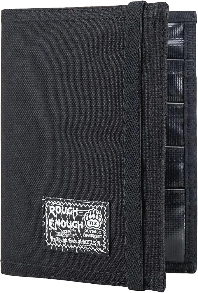Rough Enough Passport Wallet, Holds 4 Passports, Cordura Black | For international travel, family.Slim design fits passport, Heavy-duty nylon fabric with ItYKK zipper, Compact lightweight
