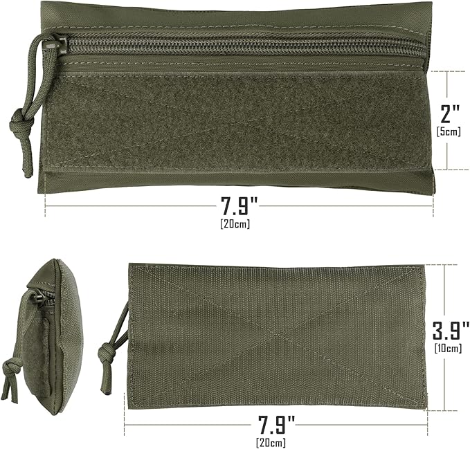 WYNEX Tactical Tool Zipper Pouch, Bag Insert EDC Organizer Utility Admin Storage Pocket Accessories Snack Pouch with Hook Backing for MK3 MK4 Chest Rig