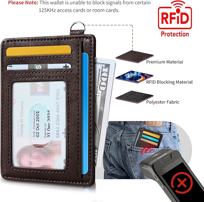 Mayski Slim Wallet, Credit Card Holder for Women, Minimalist Front Pocket RFID Blocking Card Cases, Small Wallet Women Men(CH Coffee)