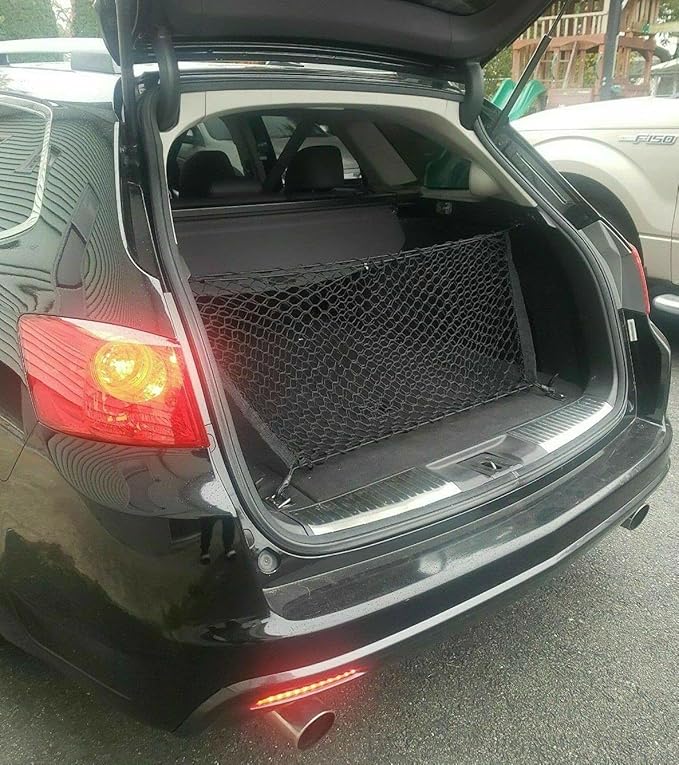 Rear Trunk Organizer Cargo Net for Acura TSX 2011–2014 – Envelope Style Cargo Net for Wagon – Premium Mesh Car Trunk Organizer Vehicle Carrier Storage – Compatible with Acura TSX