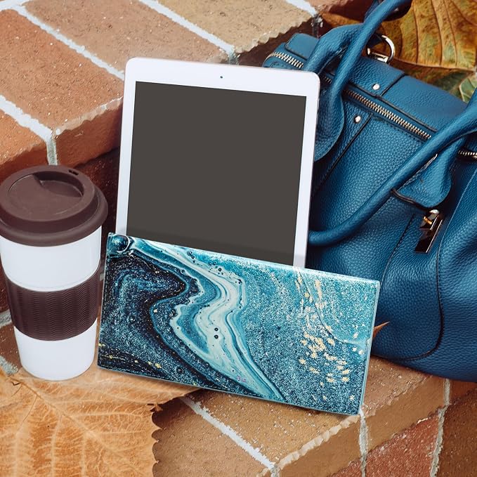 CoBak Premium Leather Checkbook Cover - RFID Blocking, Classic Design, Slim & Durable - Perfect for Personal & Business Checks