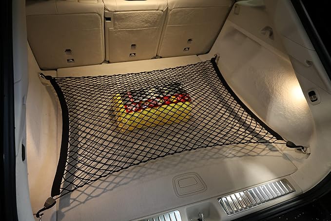 Floor Style Elastic Trunk Mesh Cargo Net for Mercedes-Benz EQS 450 4MATIC 580 2023-2025 - Premium Trunk Organizers and Storage - Luggage Net for SUV- Best Car Organizer for Mercedes-Benz EQS 450