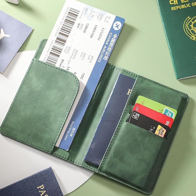 Passport Holder Covers Case, Waterproof Rfid Blocking Travel Wallet | Made Of Soft Pu Leather, It Is Scratch-Resistant, Waterproof, Crease-Resistant, and Is Lightweight, Thin and Durable