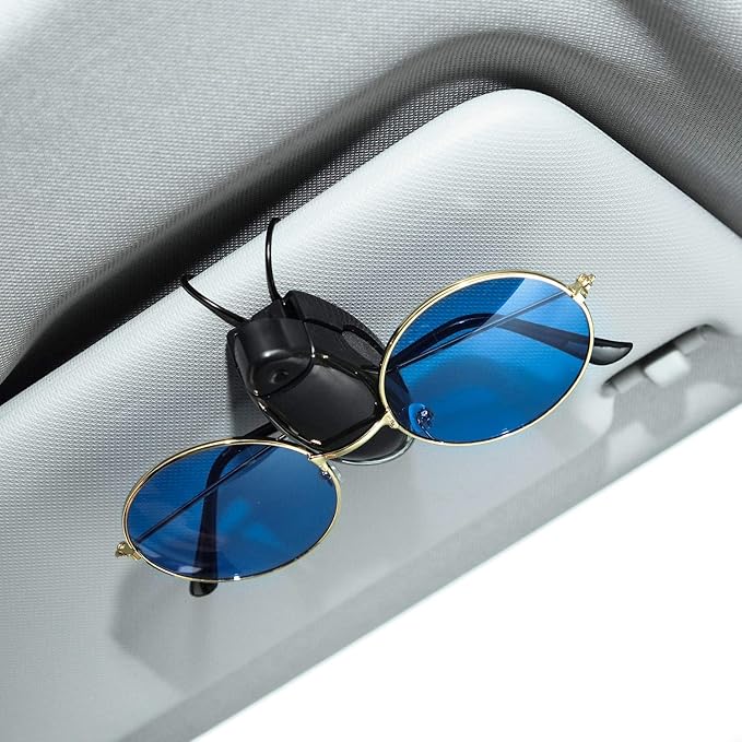 Frienda 10 Pieces Auto Car Vehicle Sun Visor Clip Holder for Sunglasses Glasses Holder Hanger Eyeglasses Mount Ticket Card Clip Car Accessories(Colorful)