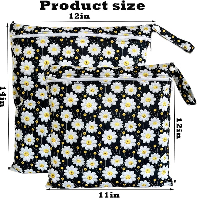 TRASUN Wet bag (Holiday Style, 2 pack, Chrysanthemum 3)
