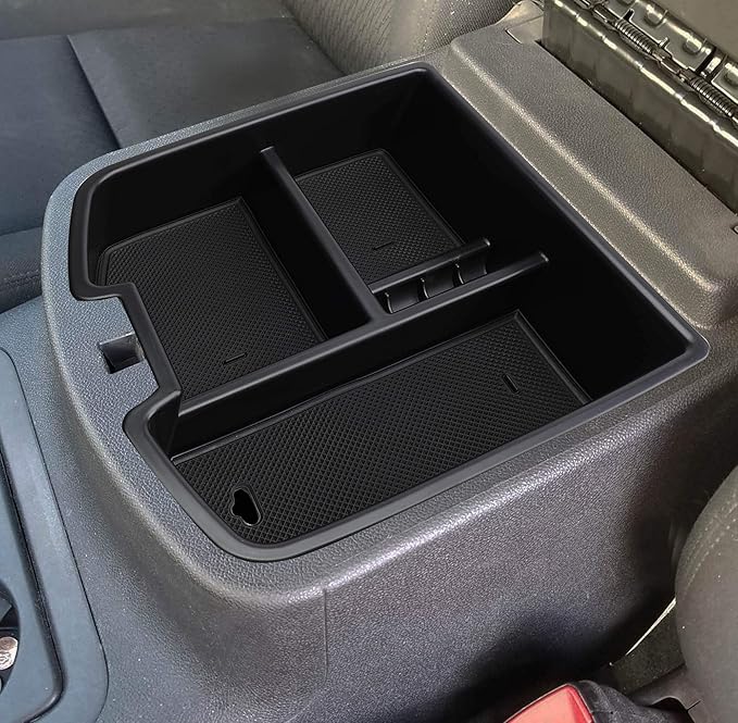 DNA MOTORING Center Console Organizer Tray Compatible with 07-14 Silverado Sierra 1500 2500HD 3500HD, Armrest Storage Box, ZTL-Y-0018