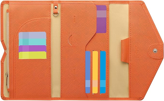 ZOPPEN Mulit-purpose Rfid Blocking Passport Holder Travel Wallet (Ver.4) Passport and Vaccine Card Holder ComboTri-fold Document Organizer Travel Essentials