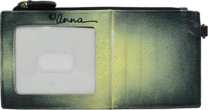 Anna by Anuschka Women's Hand Painted Genuine Leather Organizer Wallet | Hand Painted