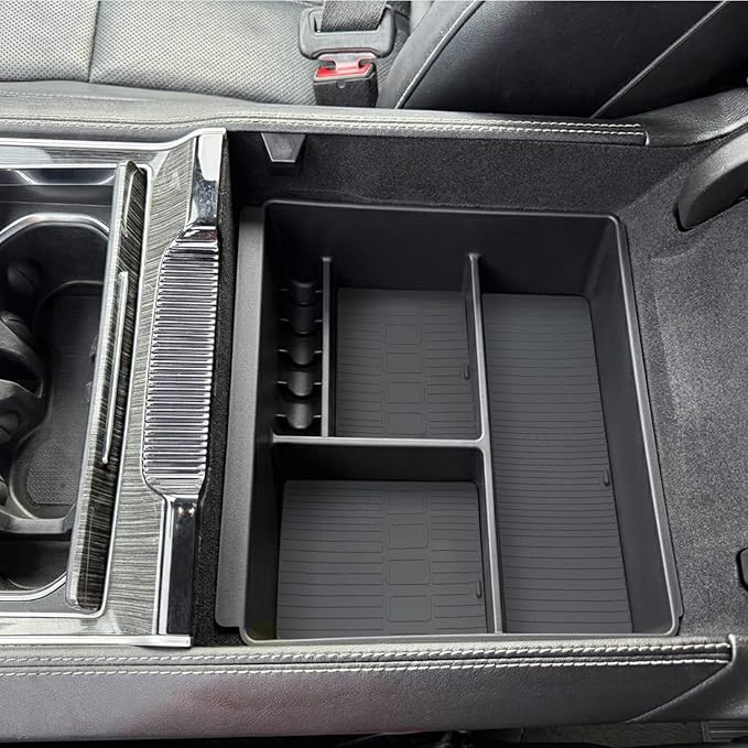 Center Console Organizer for 2022-2026 Jeep Wagoneer/L & Select Grand Wagoneer/L Accessories, Armrest Storage Box Insert Tray with Coin Slot (NOT For Wagoneer S)
