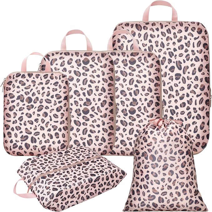 Cambond Compression Packing Cubes for Travel Women - Lightweight Luggage Organizers Bag Packing Cubes for Carry on Suitcases