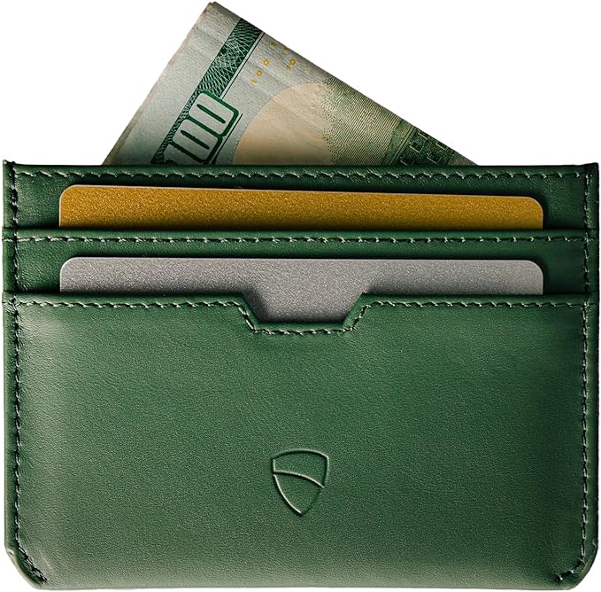Vaultskin MOORGATE Slim Card Holder – Minimalist Leather Wallet with RFID Blocking, Front Pocket Credit Card Case for Men & Women
