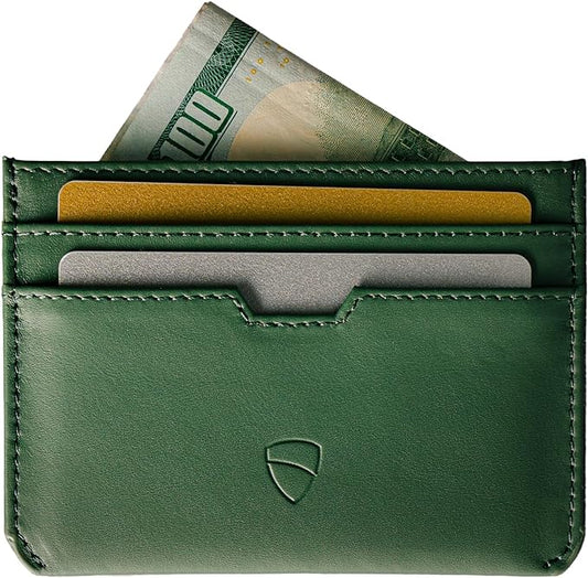 Vaultskin MOORGATE Slim Card Holder – Minimalist Leather Wallet with RFID Blocking, Front Pocket Credit Card Case for Men & Women