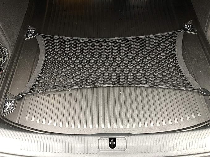 Floor Style Automotive Elastic Trunk Mesh Cargo Net for Audi A4 S4 RS4 A4 Quattro 2018-2025 - Premium Trunk Organizers and Storage - Luggage Net for Sedan - Best Car Organizer for Audi A 4 S 4 RS 4