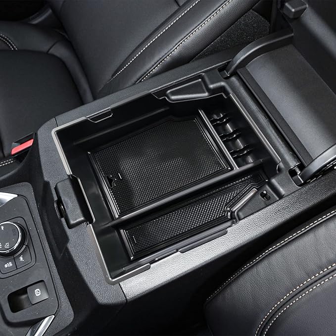 TACOBRO Center Console Organizer Compatible with Chevy Traverse 2018 2019 2020 2021 2022 2023 Accessories, Armrest Insert Tray Secondary Storage Box ABS, Black