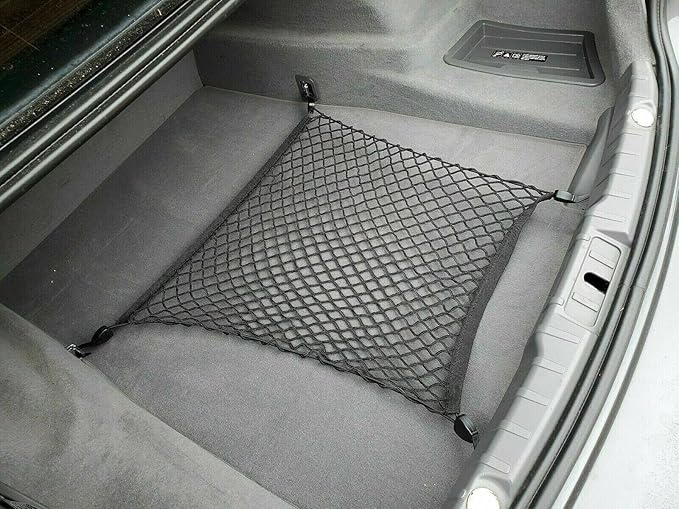 Trunk Organizer Cargo Net for BMW 7-Series 1993-2023 - Floor Style Cargo Net for Sedan - Premium Mesh Elastic Car Trunk Organizer Vehicle Carrier Storage – Compatible with BMW 7-Series