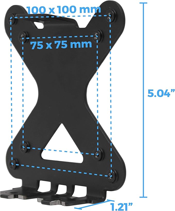 HumanCentric VESA Mount Adapter Compatible with HP Pavilion 27xw, 25xw, 24xw, 23xw, 22xw, 22cwa, 27cw, 25cw, 24cw, 23cw, and 22cw Monitors, Works with 75x75 and 100x100mm Patterns Hardware Included