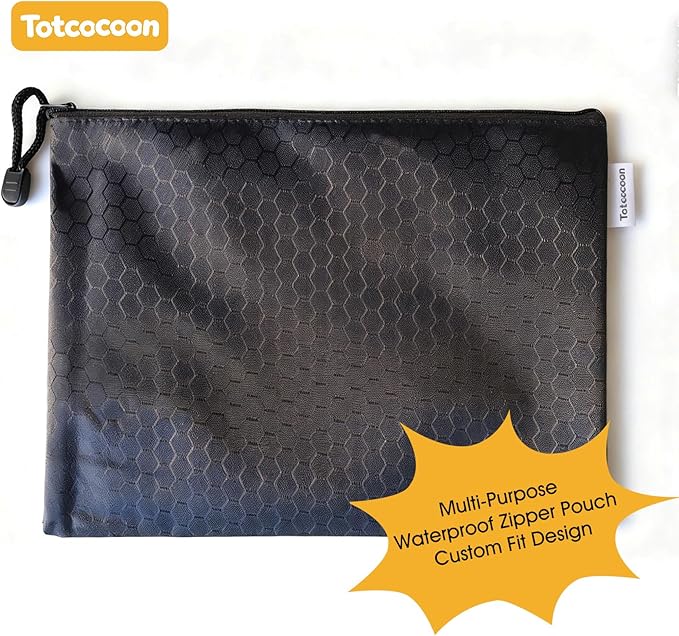 Car Back Seat Protector, 2-Pack Black Waterproof Kick Mats with Custom Storage Pockets, Universal Fit 600D Oxford Fabric Backseat Covers, X-Large Size with Zipper Storage Bag