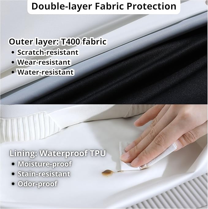 tianzong Double-Layer Fabric Wide-Opening Waterproof Travel Shoe Bag with Comfortable Handle (T400+TPU, Black)