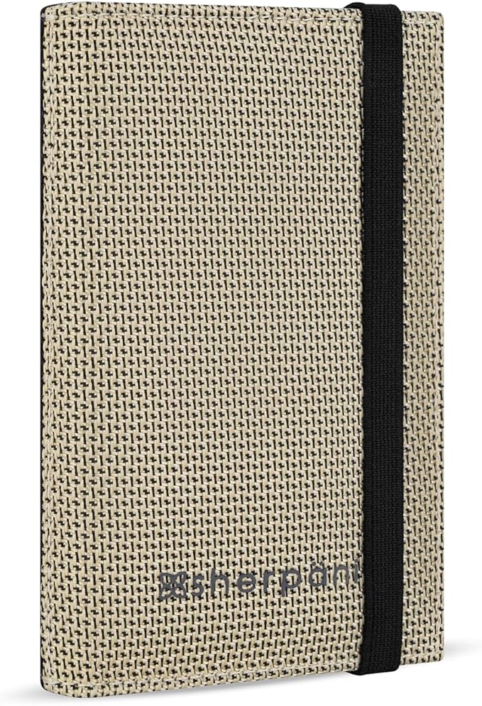 Sherpani Vienna, RFID Blocking Passport Holder, Travel Passport Cover Wallet, Travel Documents Organizer Protector for Women, Travel Gift (Straw Signature)