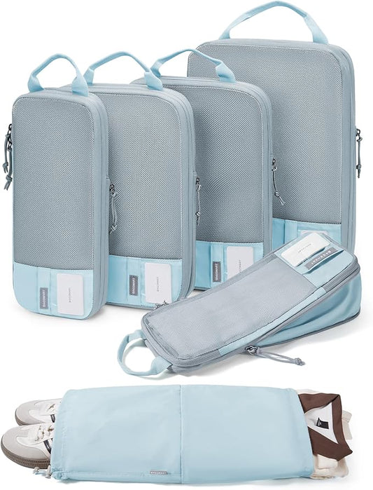 BAGSMART 6 Set /4 Set/2 Set Compression Packing Cubes for Travel, Lightweight Luggage Organizer Bags, Durable Space Saver Bags Travel Essentials