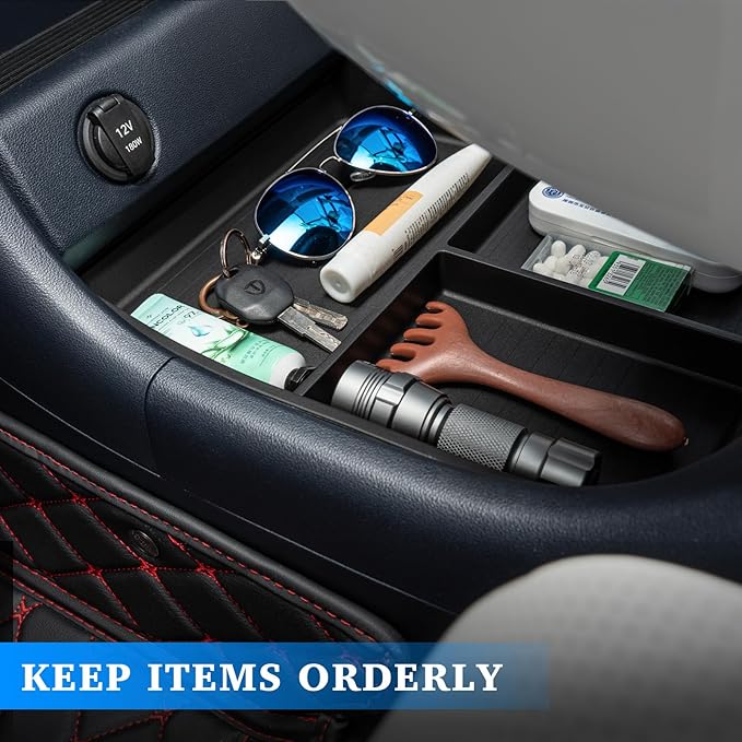 Lower Center Console Organizer for 2026 Hyundai Palisade (Fits 7-Seater ONLY) Accessories, Floor Console Storage Tray Insert Interior Accessories