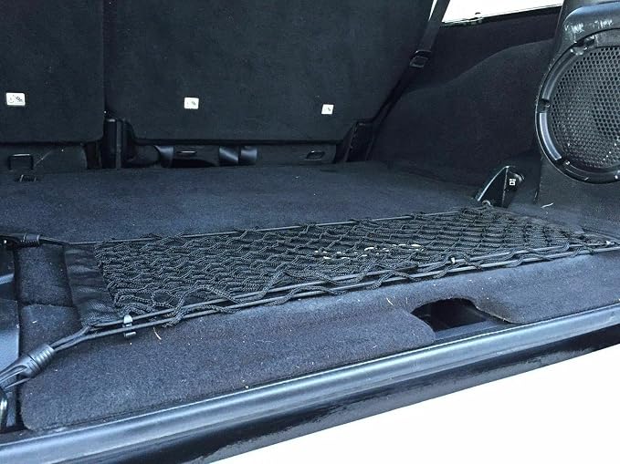 Rear Trunk Organizer Cargo Net for Jeep Wrangler 2007-2025 – Floor Style Cargo Net for SUV – Premium Mesh Car Trunk Organizer Vehicle Carrier Storag – Compatible with Wrangler