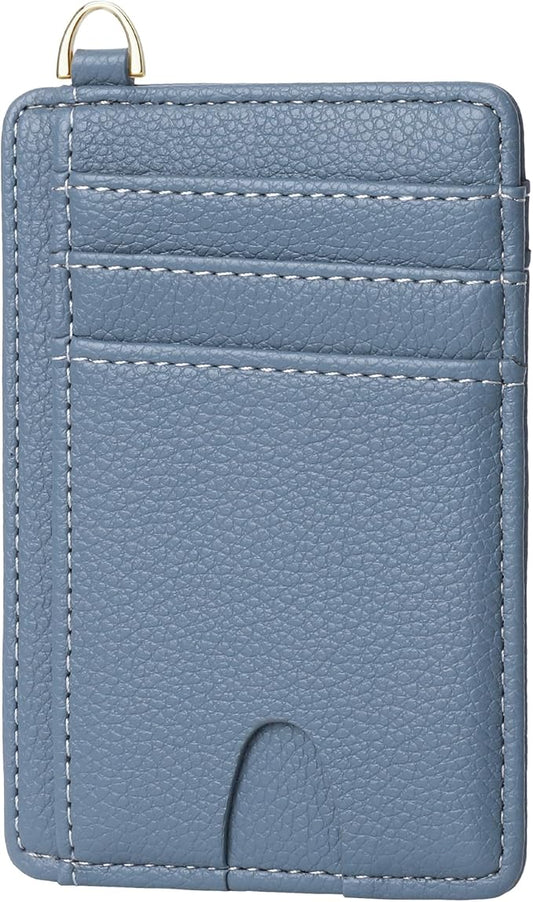 GEEAD Slim Minimalist Front Pocket RFID Blocking Card Holder Wallets for Men & Women
