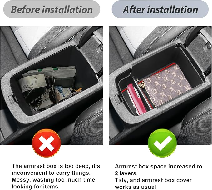 SKTU for 2024 2025 2026 Chevrolet Trax Center Console Organizer 2024 2025 2026 Chevy Trax Console Tray Trax Armrest Storage Box 2024 2025 2026 Chevy Trax Accessories with Sunglasses Holder (Red)