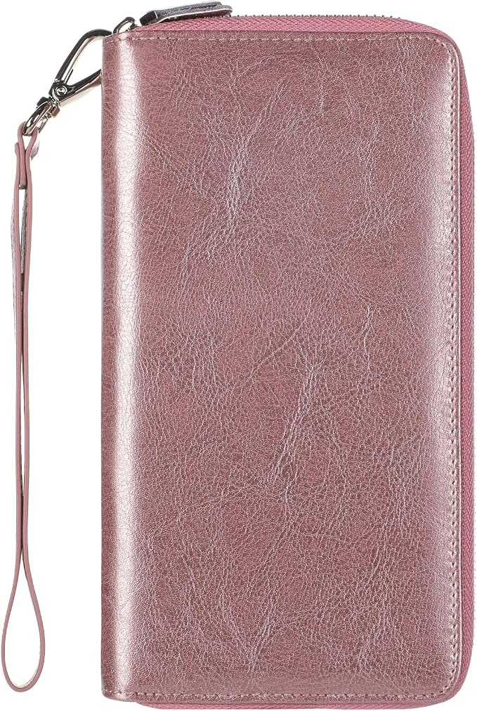 Lavemi Small Compact Women Wallet RFID Blocking Genuine Leather Bifold Purse with ID Windows
